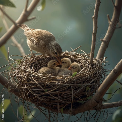 bird in nest