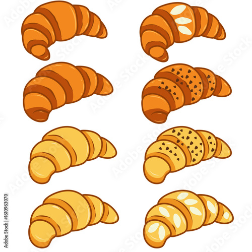 croissant on white background