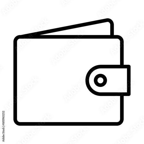 Wallet icon in outline black