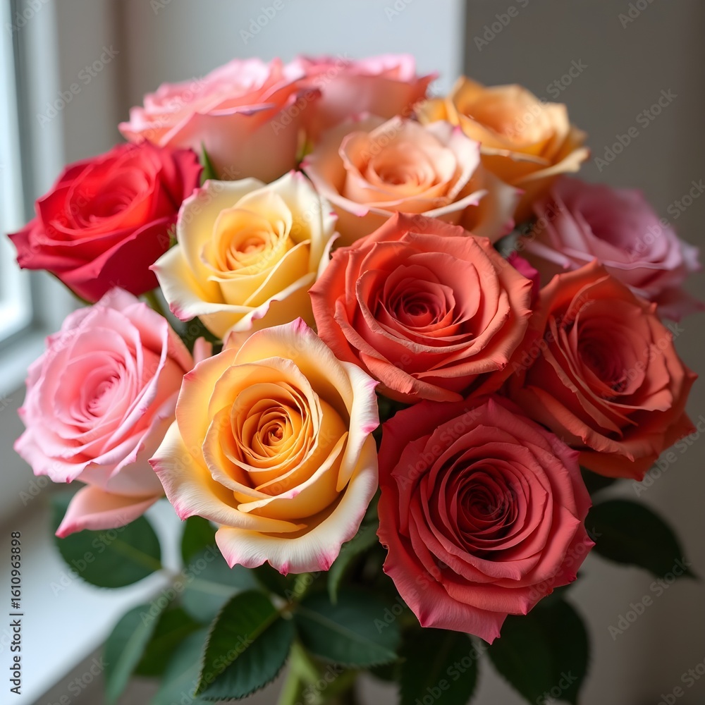 Obraz premium Beautiful bouquet of roses