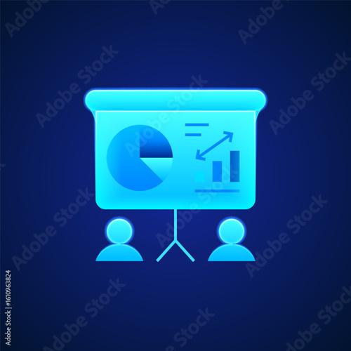 Presentation Icon – Effective Communication and Educational Outreach symbolizing teaching, and educational outreach. Ideal for academic content, teaching resources, and business education