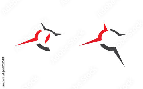 Modern Compass Logo vector ion illustration design v1.4