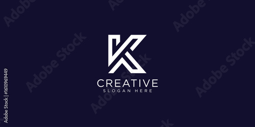 Letter K logo icon design template elements