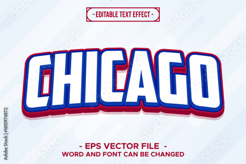 Chicago Text Effect – Editable Vector Font with Bold Comic Style
