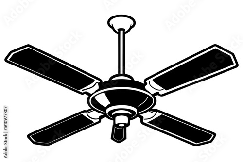ceiling fan silhouette vector