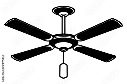 ceiling fan silhouette vector