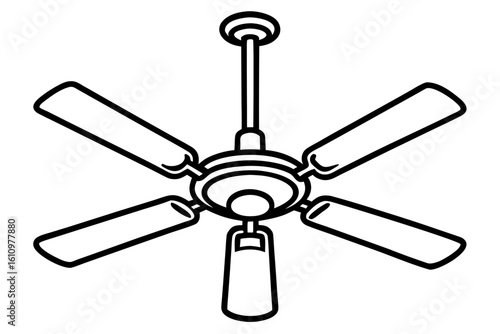 ceiling fan silhouette vector
