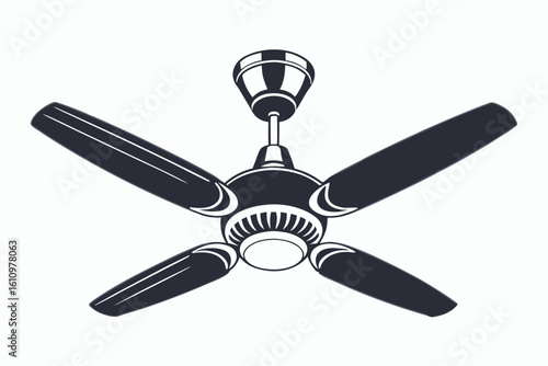 ceiling fan silhouette vector