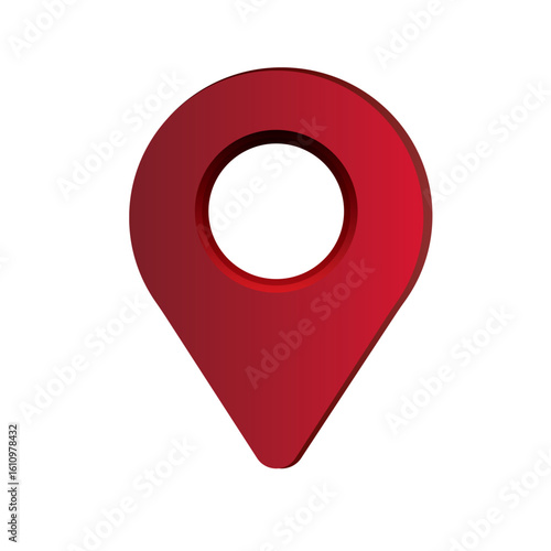 The red GPS location pin is a symbol of navigation or location tracking using GPS technology.
