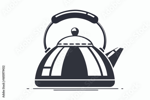 kettle icon black and white on white background