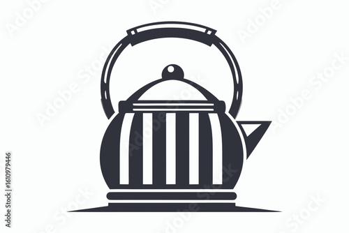 kettle icon black and white on white background