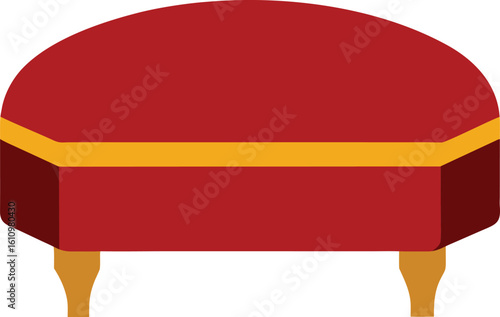 Elegant Ottoman Furniture for Home Decor – Stylish Footstool, Upholstered Bench, Vintage Interior Accent – Free Stock Image for Adobe Stock, Ideal for Interior Designers and Decor Enthusiasts