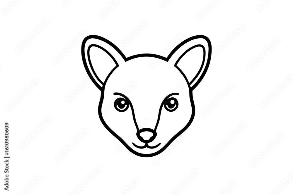 Fototapeta premium quoll head shapes vector