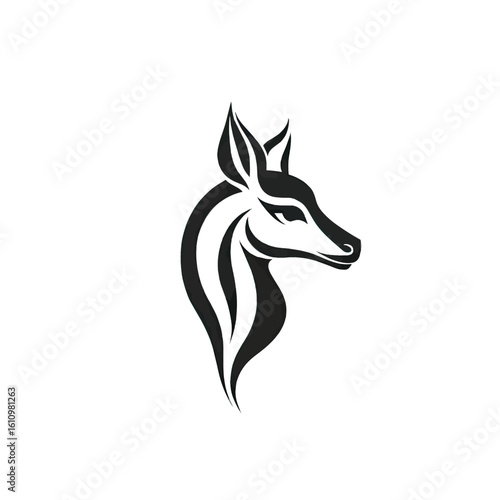 Art Illustration and vector Elegant Deer Head Design: Vector Graphic for Logo, Branding, and Art isolated on white background AI Generative
