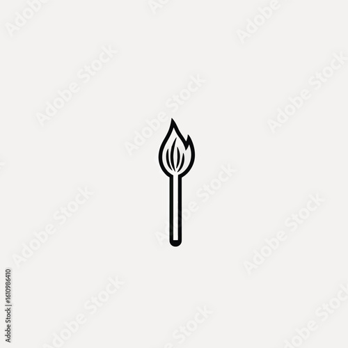 Art Illustration and vector Torch Icon: A Versatile Vector Graphic for Design Projects isolated on white background AI Generative