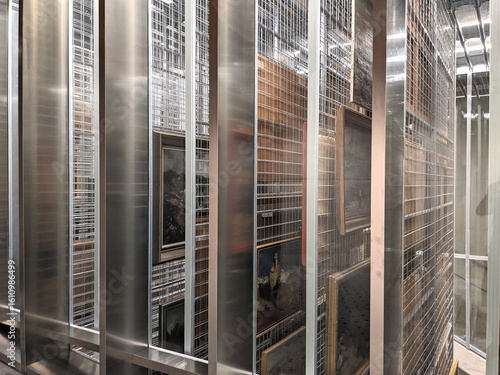 Riga, Latvia, July, 13, 2025:  Storage of the Latvian National Museum of Art