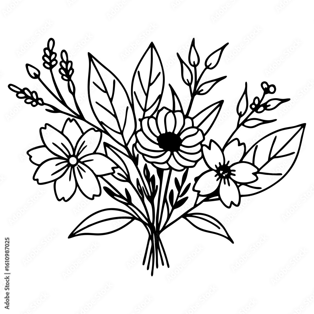 Fototapeta premium bouquet of wild flowers