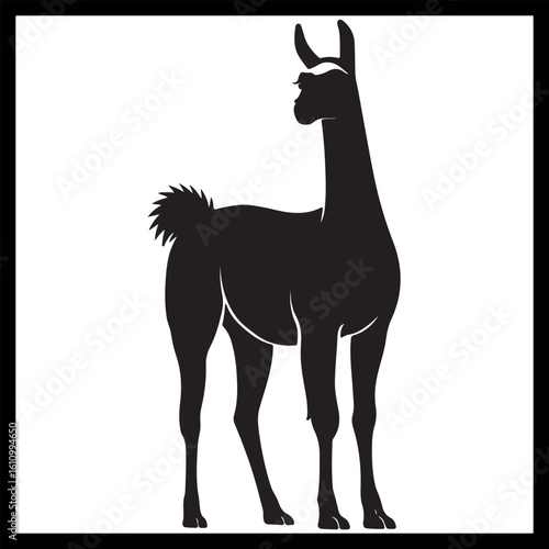 Llama Outline Art, Minimal