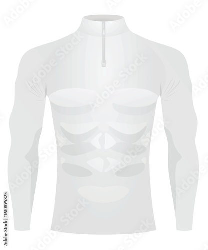 Rash guard athlete fitness t shirt. vector