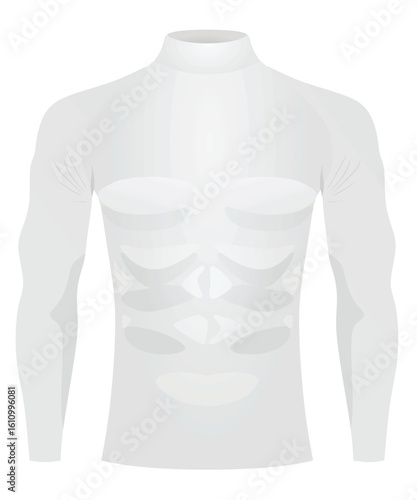 Rash guard athlete fitness t shirt. vector