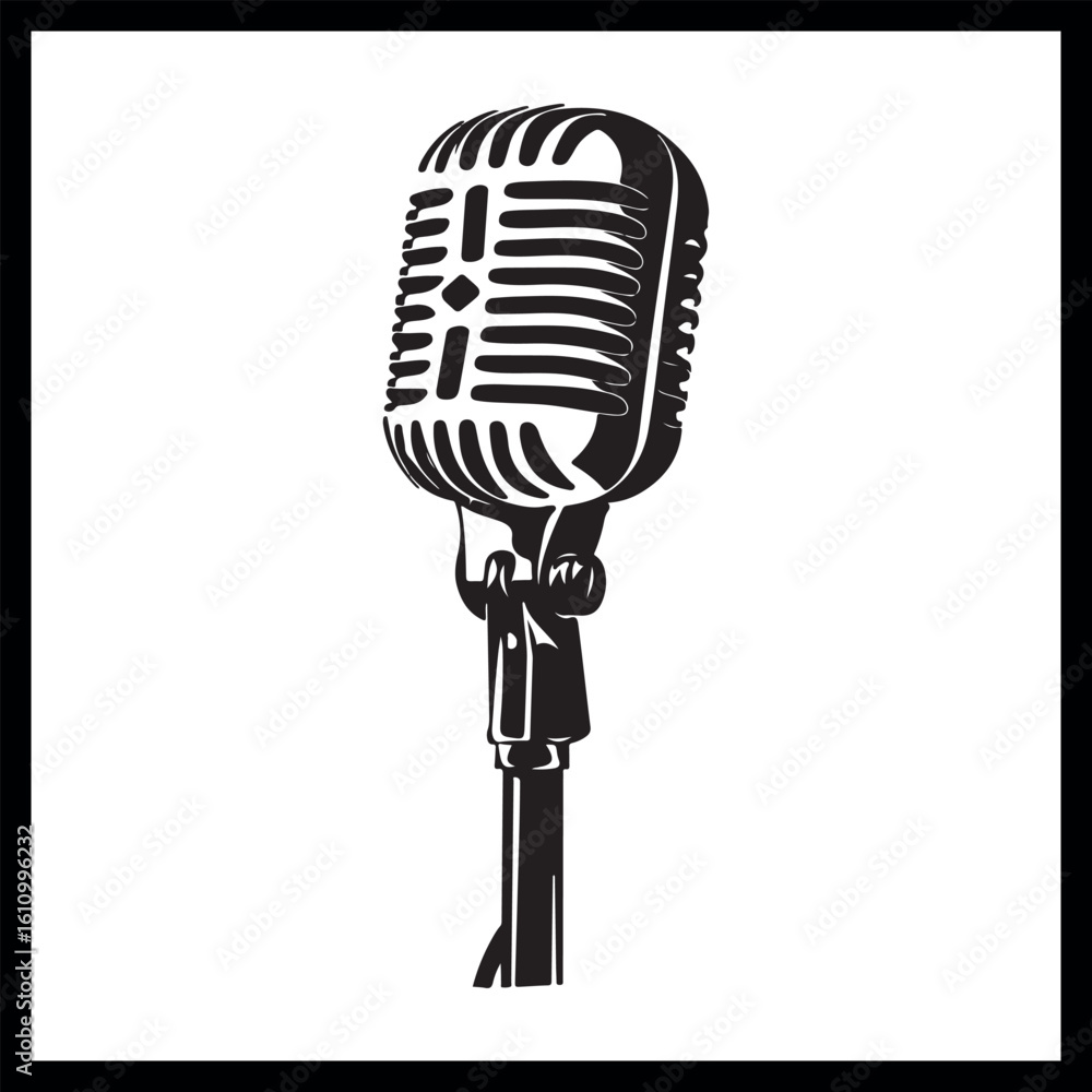 Fototapeta premium Simple mic design, recording