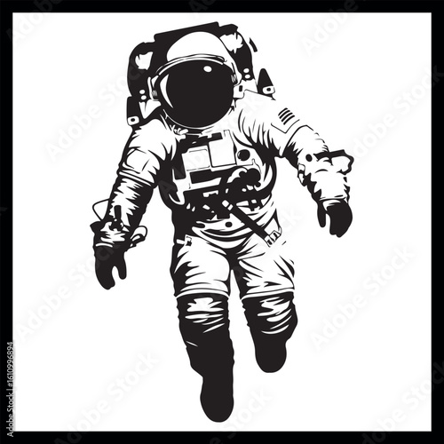 Space explorer vector, astronaut