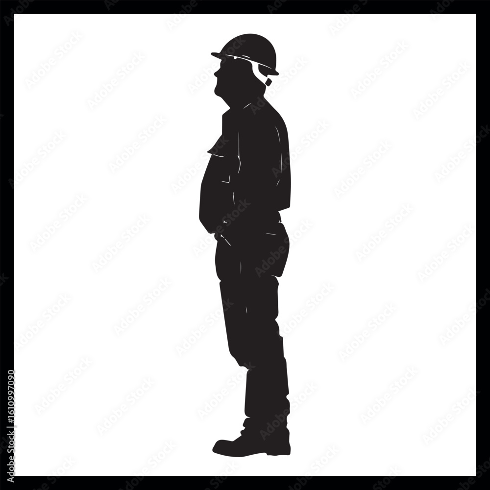Obraz premium Engineer black icon, profession