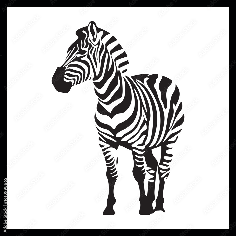 Fototapeta premium Zebra minimal design, stripes