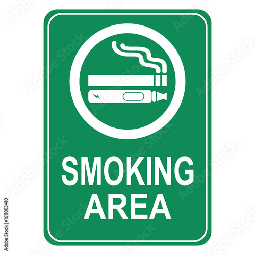 Smoking area sign. Flat vector illustration design.
