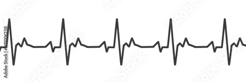 UntitledVector art of an electrocardiogram reading shows a normal heartbeat isolated on white background