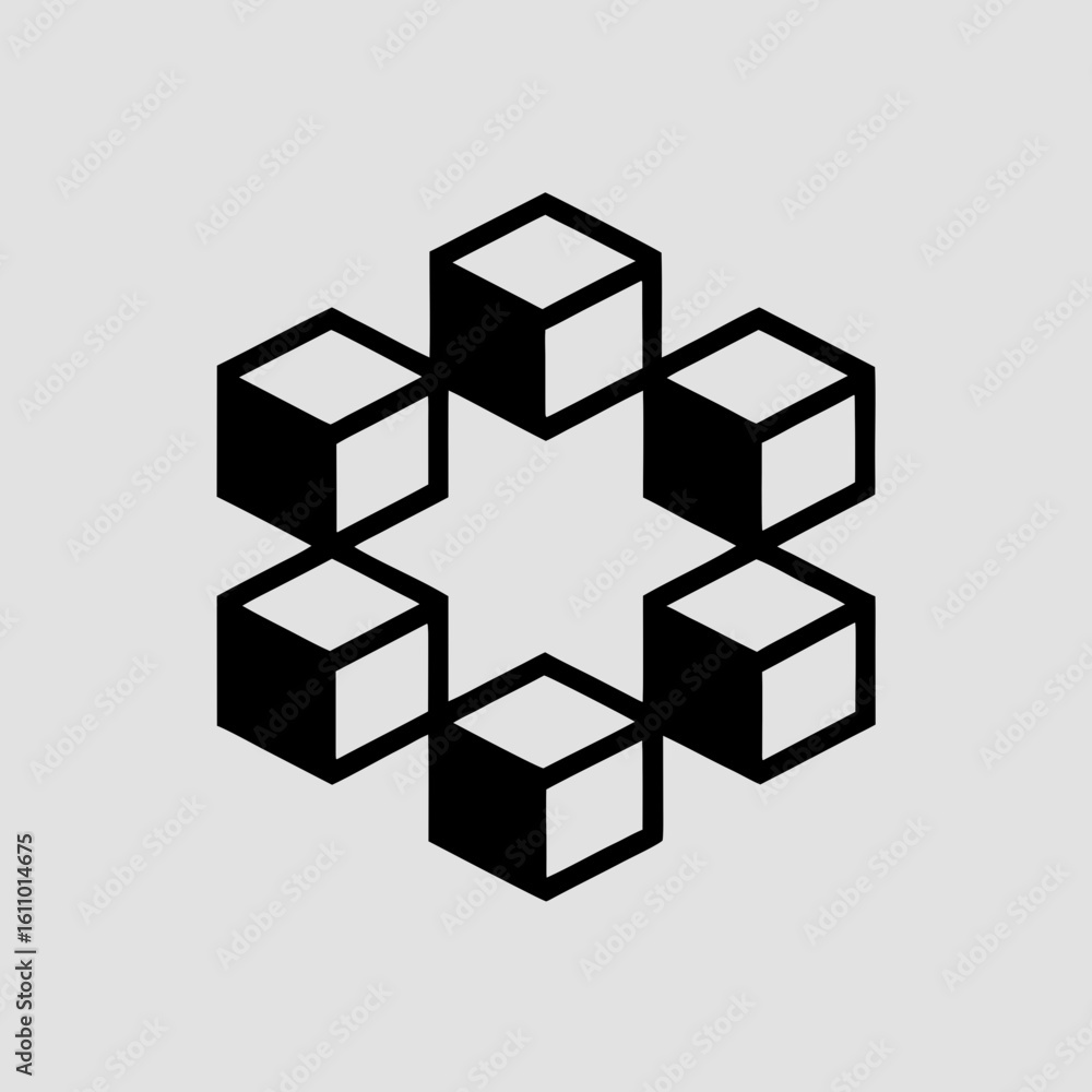 Obraz premium black and white logo