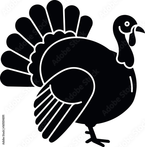 turkey birds isolated on white background domestic and wild farm poultry for agriculture and nature illustration