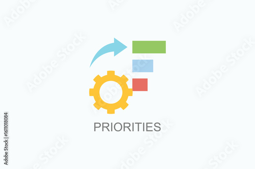 Priorities Icon Or Logo Isolated Vector Illustration