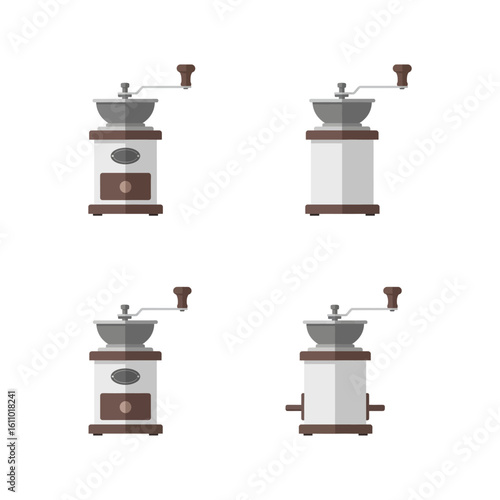 Coffee Grinders A Set of Four Vintage Manual Milling Machines