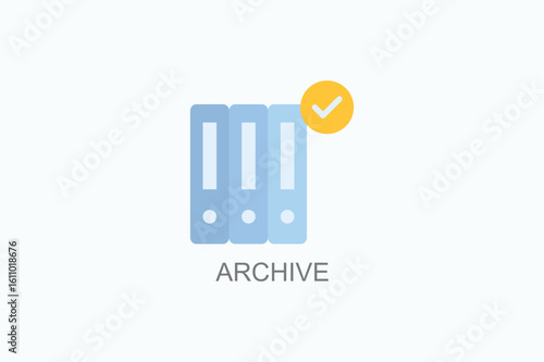 Archive Icon Or Logo Isolated Vector Illustration
