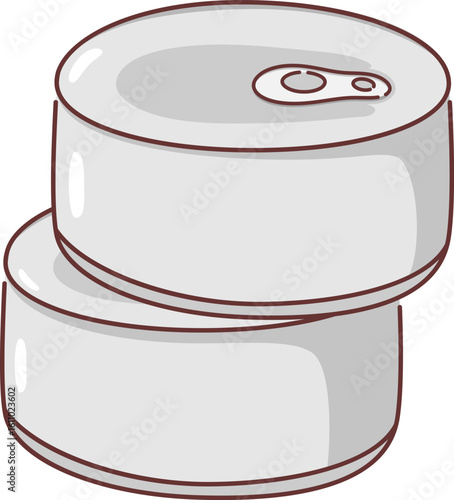 Canned Food Illustration 