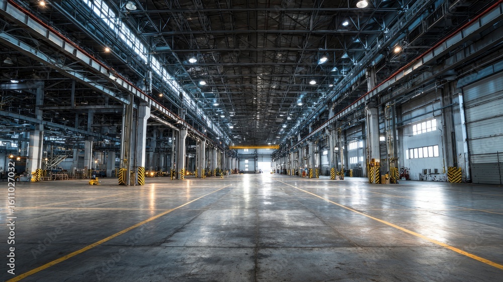 Aisles stretching into the distance, lined with stacked cardboard boxes in a large warehouse space. Aisles stretching into the distance, lined with stacked cardboard boxes in a large warehouse space.