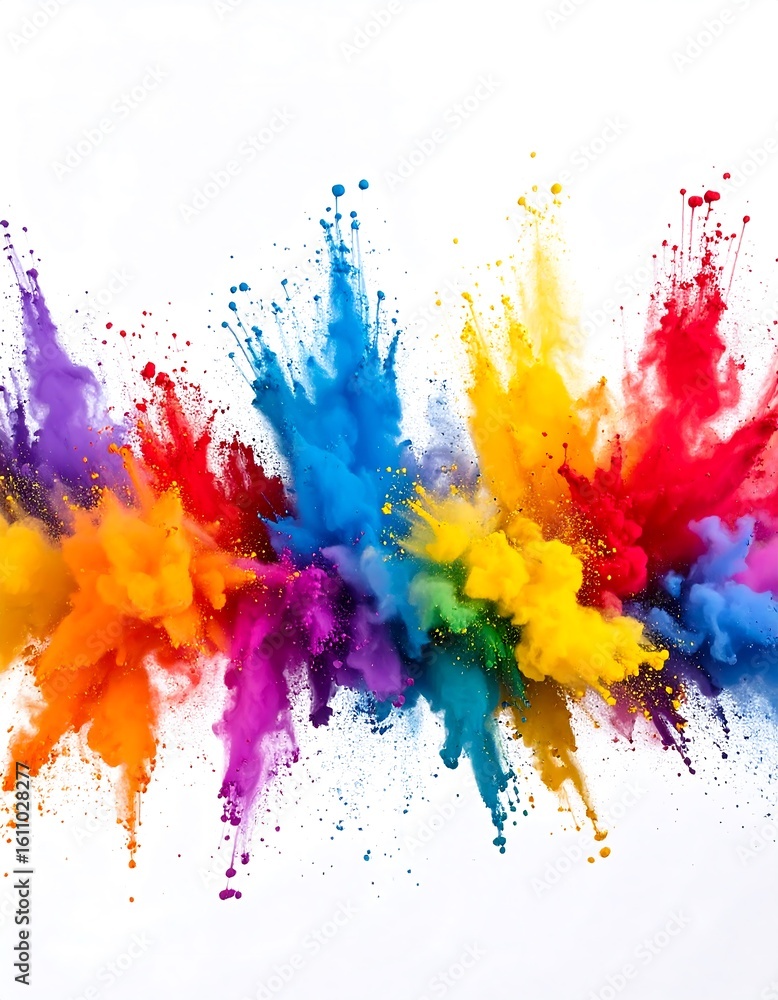 Fototapeta premium Colorful powder explosion (3)