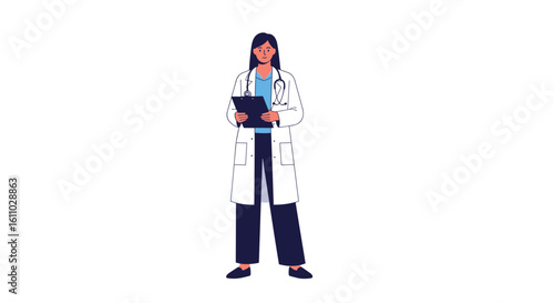 Professional physician examines patient records during medical consultation and healthcare services
