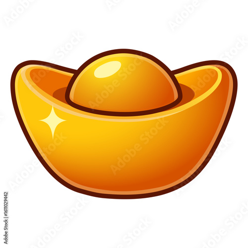 Cartoon Chinese Ancient Gold Sycee Icon