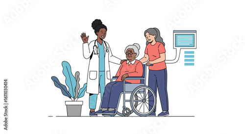 Comprehensive healthcare support for elderly individuals and their families ensuring well-being and comfort