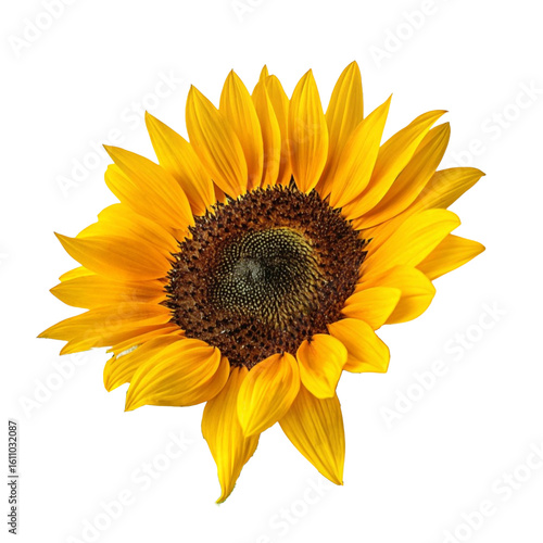 sunflower on white background