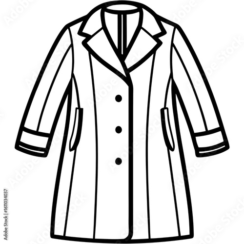 Modern Overcoat Illustration