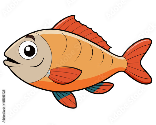 Tilapia on background white