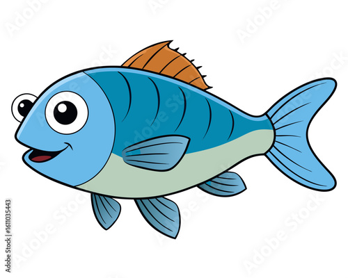Tilapia on background white