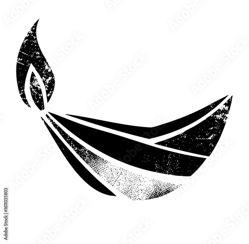 Vector Abstract flame and wing .