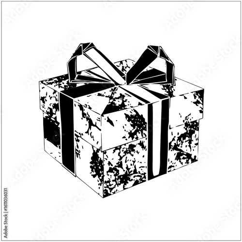 Vector Festive gift box with a bow