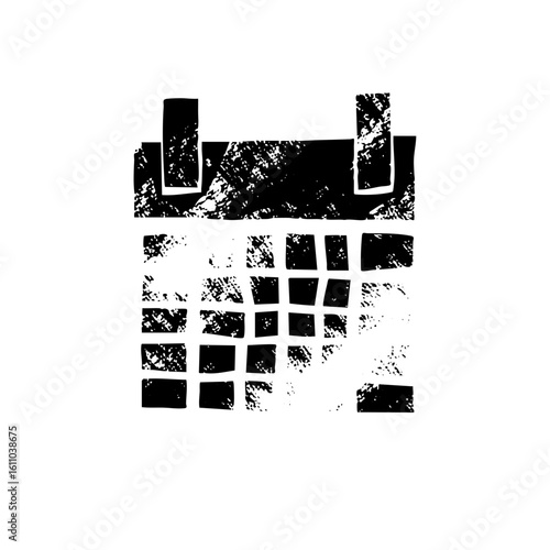 Vector Distressed calendar depicts scheduling and time management.