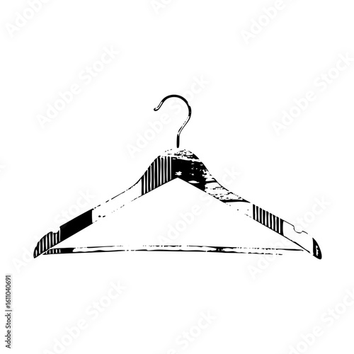 Vector Detailed vector of a clothing hanger.
