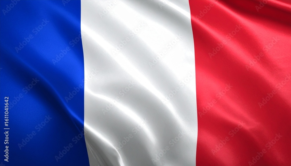 Obraz premium French flag—three vertical bands in blue, white, and red, representing liberty, equality, and fraternity.